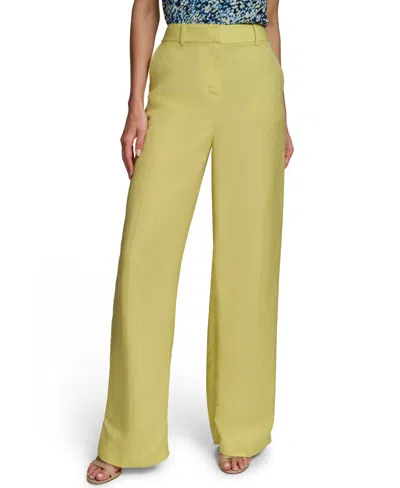 Calvin Klein Women's Mid-rise Wide-leg Pants In Green
