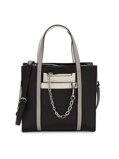 Calvin Klein Women's Mini Anya Tote With Pouch In Black
