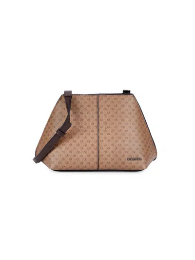 Calvin Klein Women's Mini Granite Monogram Crossbody Bag In Brown