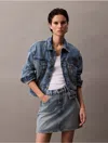 Calvin Klein Women's Mini Skirt In Blue