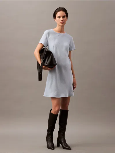 Calvin Klein Women's Mini T-shirt Dress In Blue Fog