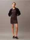Calvin Klein Women's Mini T-shirt Dress In Ebony