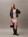 Calvin Klein Women's Mini T-shirt Dress In Gull Grey
