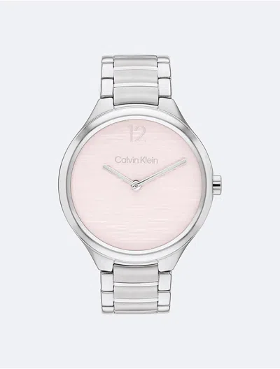 Calvin Klein Women's Minimal Link Bracelet Watch In Blush