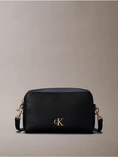 Calvin Klein Women's Minimal Monogram Phone Crossbody In Black