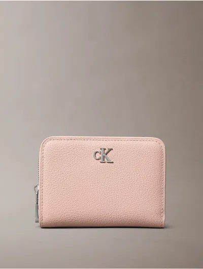 Calvin Klein Women's Minimal Monogram Zip Flap Wallet