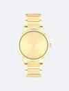 Calvin Klein Women's Minimalist Integrated Link Bracelet 32mm Watch In Yellow Gold