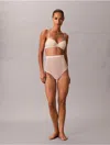 Calvin Klein Women's Minimalist Mesh High Waist Thong In Neutral