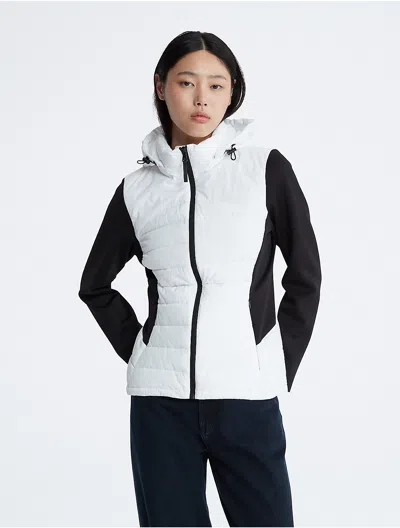 Calvin Klein Women's Mixed Media Puffer Jacket