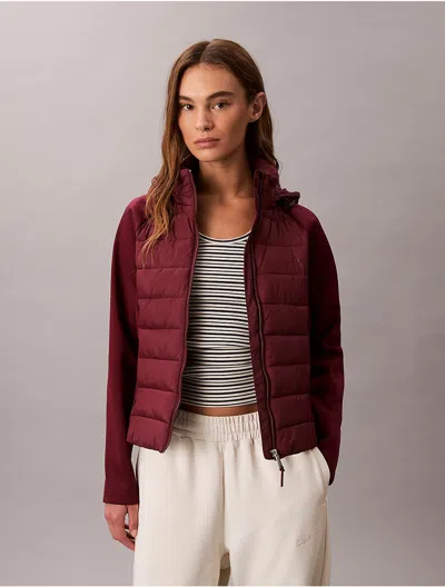 Calvin Klein Women's Mixed Media Puffer Jacket