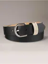 Calvin Klein Women's Mixed Metal Loops Belt In Black