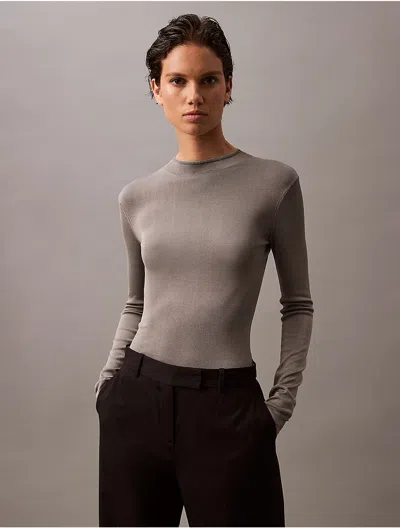 Calvin Klein Women's Mock Neck Viscose Sweater