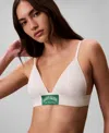Calvin Klein Heritage Classic Lightly Lined Triangle Bra In White