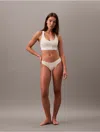 Calvin Klein Women's Icon Modal Mesh Bikini In Chalk