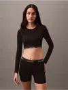 Calvin Klein Women's Modern Cotton Boxer Brief In Black