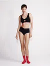 Calvin Klein Women's Icon Cotton Modal High Waist Bikini In Black