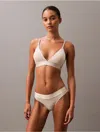 Calvin Klein Women's Modern Cotton Holiday Shine Bikini In Cocoon
