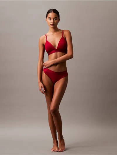 Calvin Klein Women's Modern Cotton Holiday Shine Bikini In Juneberry