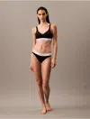 Calvin Klein Triangle Crop Top In Black