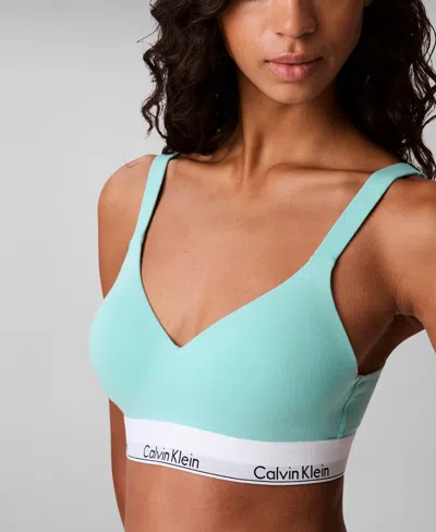 Calvin Klein Women's Modern Cotton Lift Bralette Qf7900 In Blue
