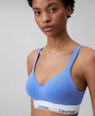 Calvin Klein Women's Modern Cotton Lift Bralette Qf7900 In Blue