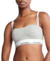 Calvin Klein Bandeau Bralette In Grey Heather
