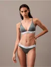 Calvin Klein Women's Modern Cotton Lightly Lined Triangle Bralette In Blue Performance