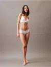 Calvin Klein Women's Icon Cotton Modal Lightly Lined Triangle Bralette In White
