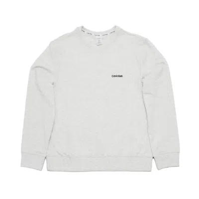 Calvin Klein Women's Modern Cotton Lounge Sweatshirt In Snow Heather In Gray