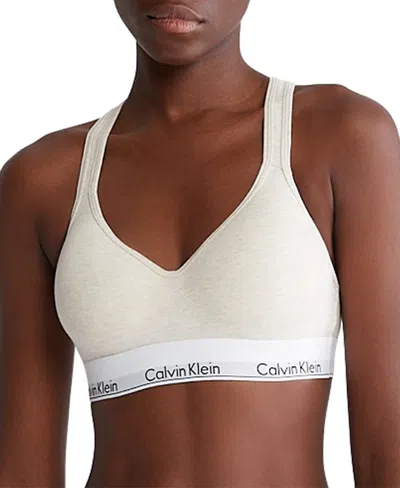 Calvin Klein Women's Modern Cotton Padded Bralette Qf1654 In White