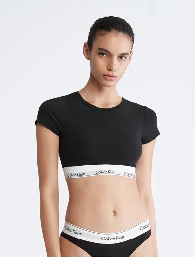 Calvin Klein Women's Icon Cotton Modal T-shirt Bralette In Ck Black