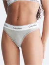 Calvin Klein Modern Cotton Thong In Grey