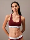 Calvin Klein Women's Modern Cotton Unlined Bralette In Syrah