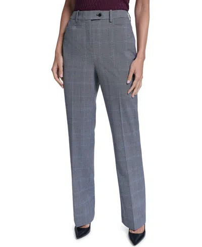 Calvin Klein Women's Modern Fit Straight-leg High-rise Pants In Multi