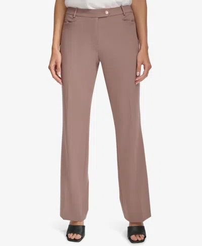 Calvin Klein Women's Modern Fit Trousers In Cocoa