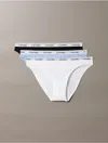 Calvin Klein Women's Modern Logo 3-pack Bikini In Multi