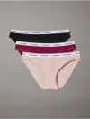 Calvin Klein Women's Modern Logo 3-pack Bikini In Purple Potion Multi