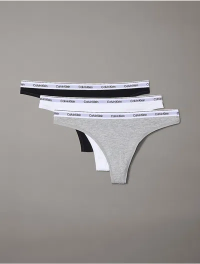 Calvin Klein Women's Modern Logo 3-pack Low Rise Thong