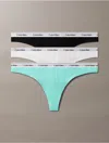 Calvin Klein Women's Modern Logo 3-pack Low Rise Thong