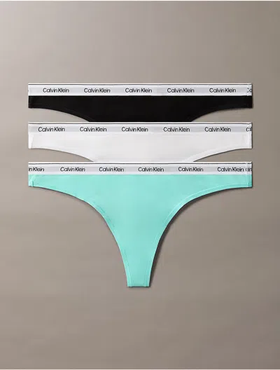 CALVIN KLEIN WOMEN'S MODERN LOGO 3-PACK LOW RISE THONG