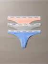 Calvin Klein Women's Modern Logo 3-pack Low Rise Thong