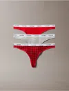 Calvin Klein Women's Modern Logo 3-pack Low Rise Thong