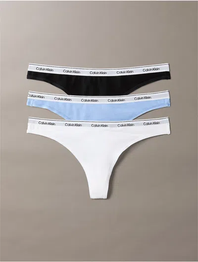 CALVIN KLEIN WOMEN'S MODERN LOGO 3-PACK LOW RISE THONG