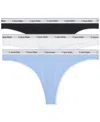 Calvin Klein Women's Modern Logo 3-pack Thong Underwear Qd5209 In Multi