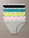 Calvin Klein Women's Modern Logo 5-pack Low Rise Bikini