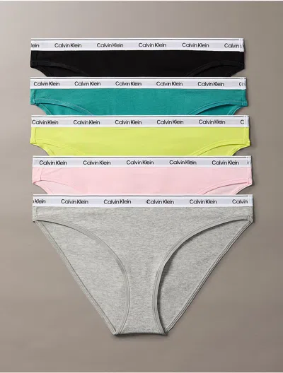 CALVIN KLEIN WOMEN'S MODERN LOGO 5-PACK LOW RISE BIKINI