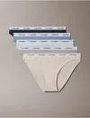Calvin Klein Women's Modern Logo 5-pack Low Rise Bikini In Morn Multi