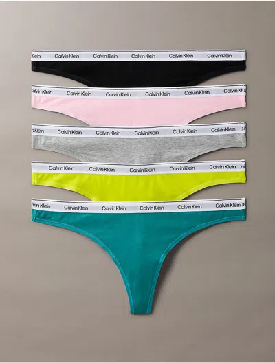Calvin Klein Women's Modern Logo 5-pack Thong