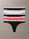Calvin Klein Women's Modern Logo 5-pack Thong In Multi