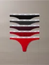 Calvin Klein Women's Modern Logo 5-pack Thong In Multi
